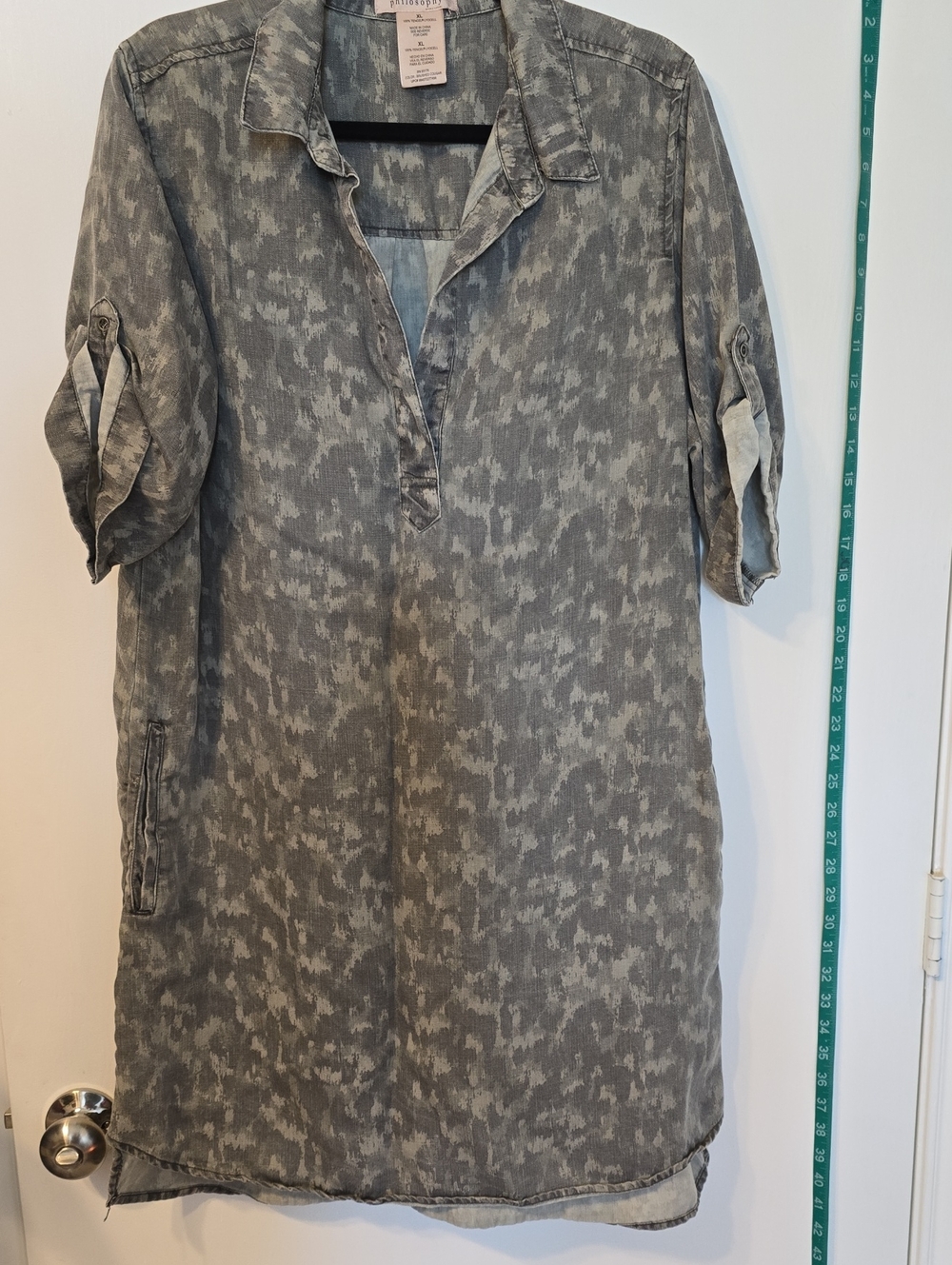 Philosophy Grey Patterned Men's Button-Down Shirt